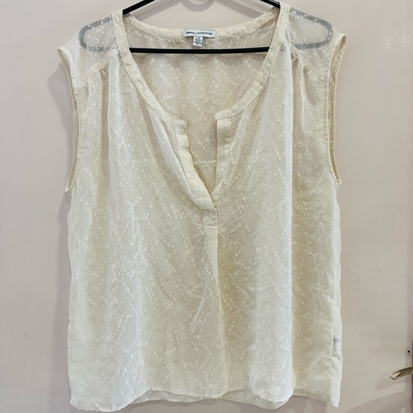 American eagle Off white georgette top - Picture 7 of 16